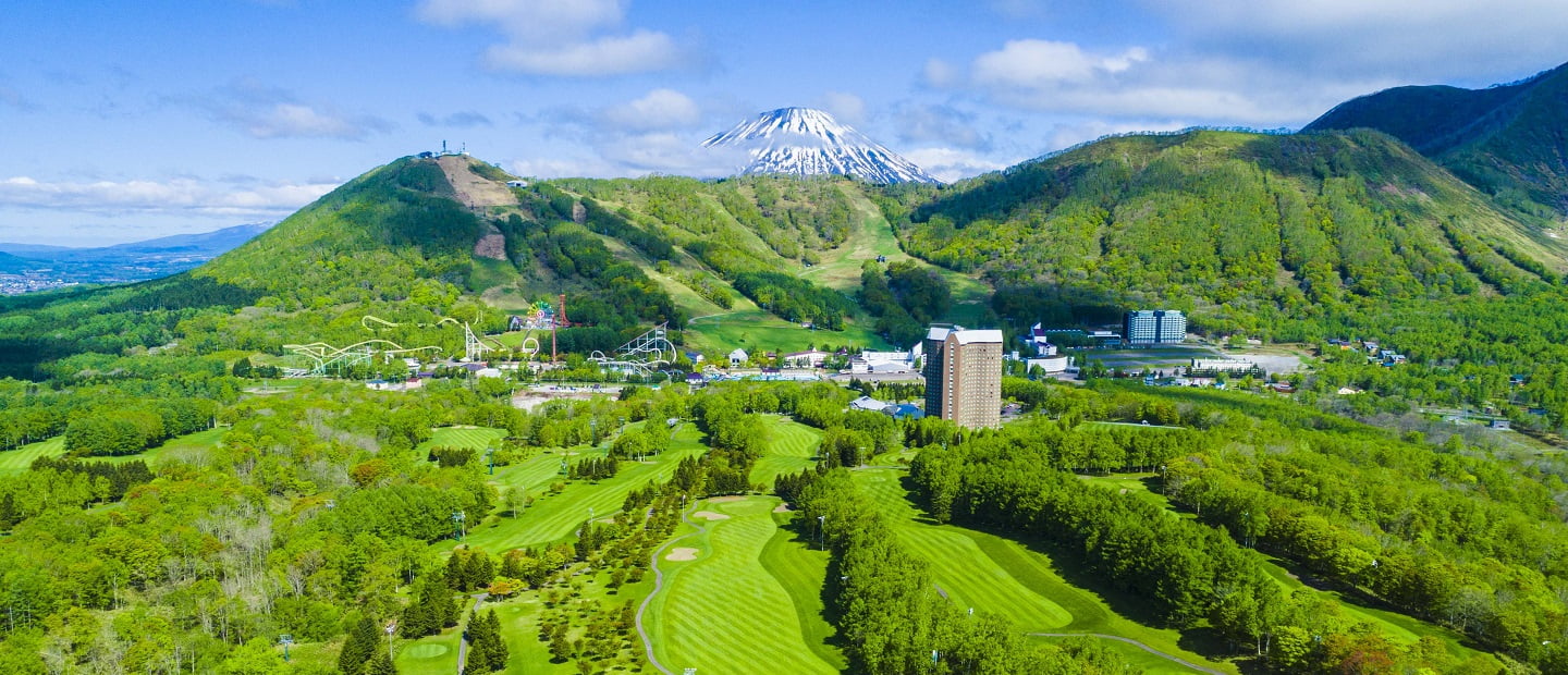 北海道留壽都渡假區與高爾夫球場壯麗景觀