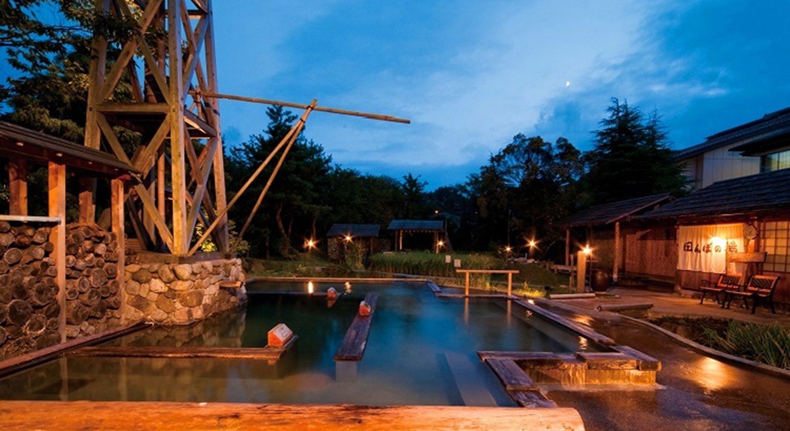 北陸加賀地區高爾夫與龍泉閣溫泉旅館景觀